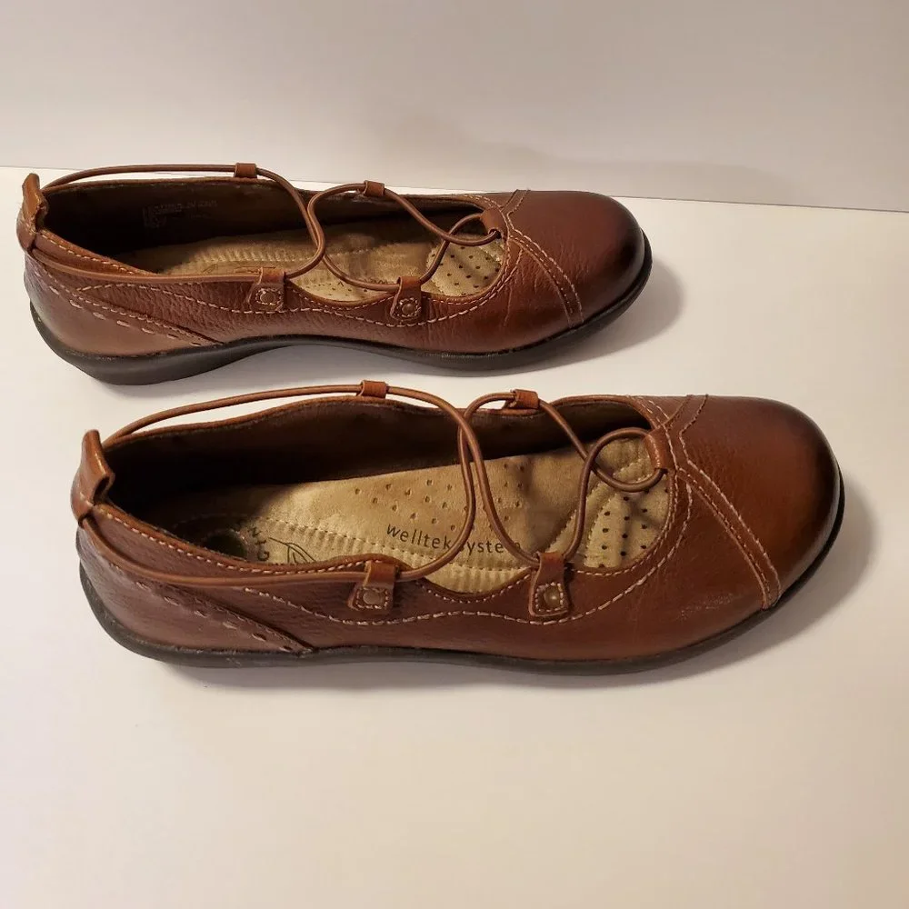 Earth Origins Women's Brown Leather Shoes Size 8M - Picture 2 of 7